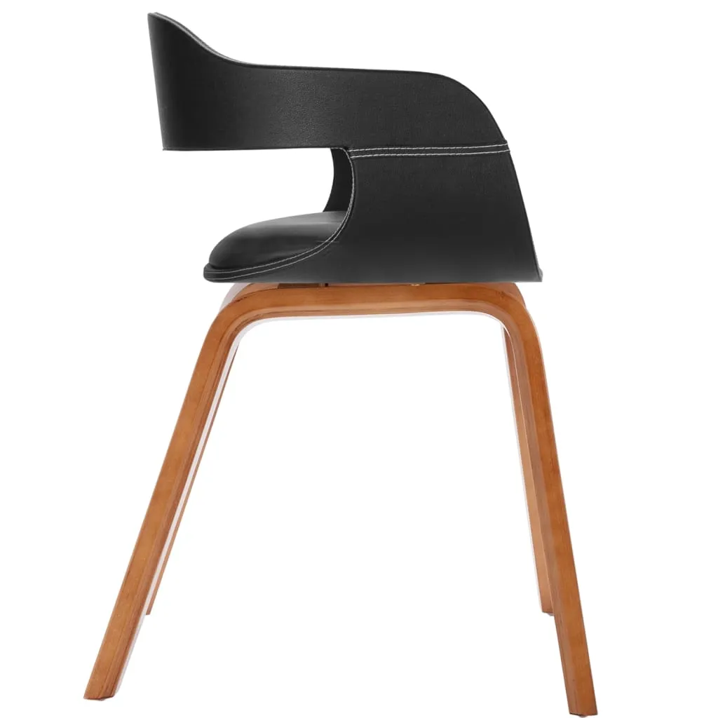 Dining Chair with Bentwood and Faux Leather Side Chair for Kitchen