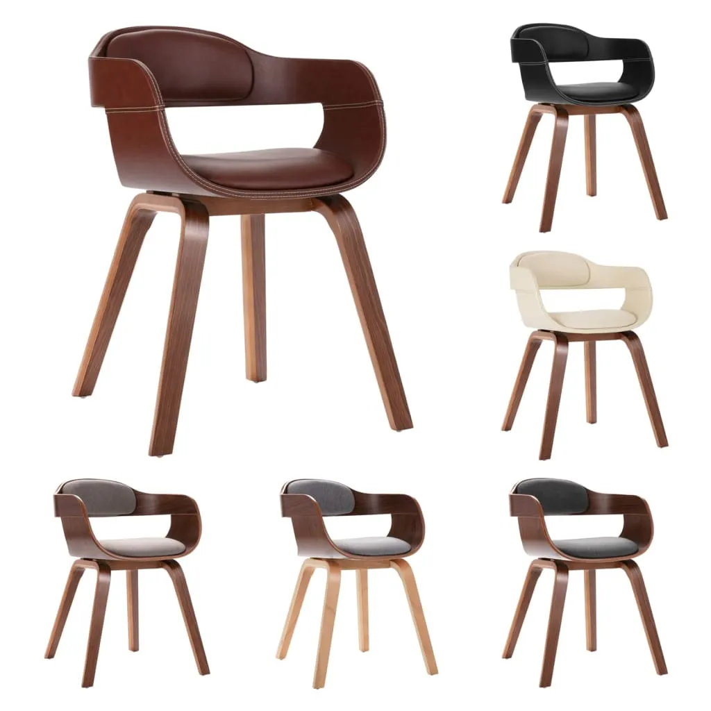 Dining Chair with Bentwood and Faux Leather Side Chair for Kitchen