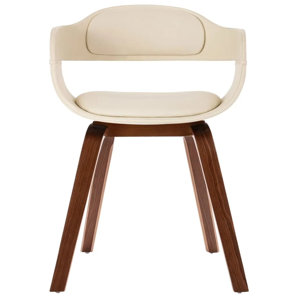 Dining Chair with Bentwood and Faux Leather Side Chair for Kitchen