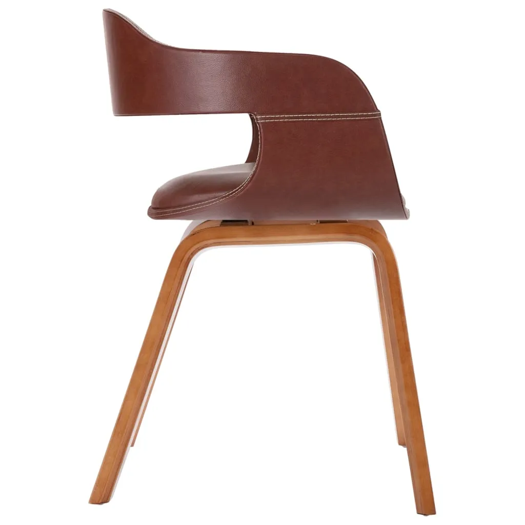 Dining Chair with Bentwood and Faux Leather Side Chair for Kitchen