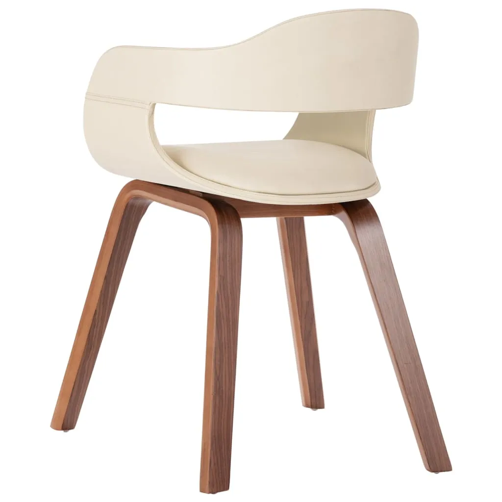 Dining Chair with Bentwood and Faux Leather Side Chair for Kitchen