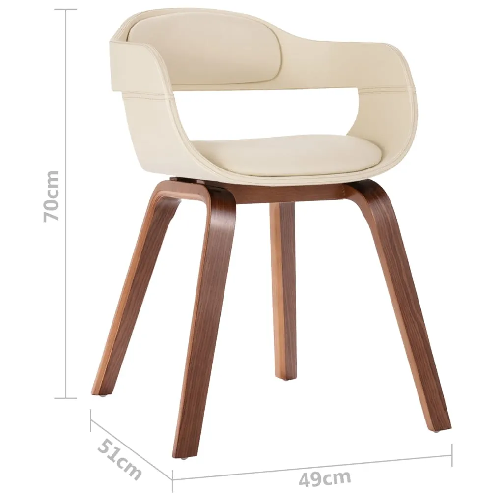 Dining Chair with Bentwood and Faux Leather Side Chair for Kitchen