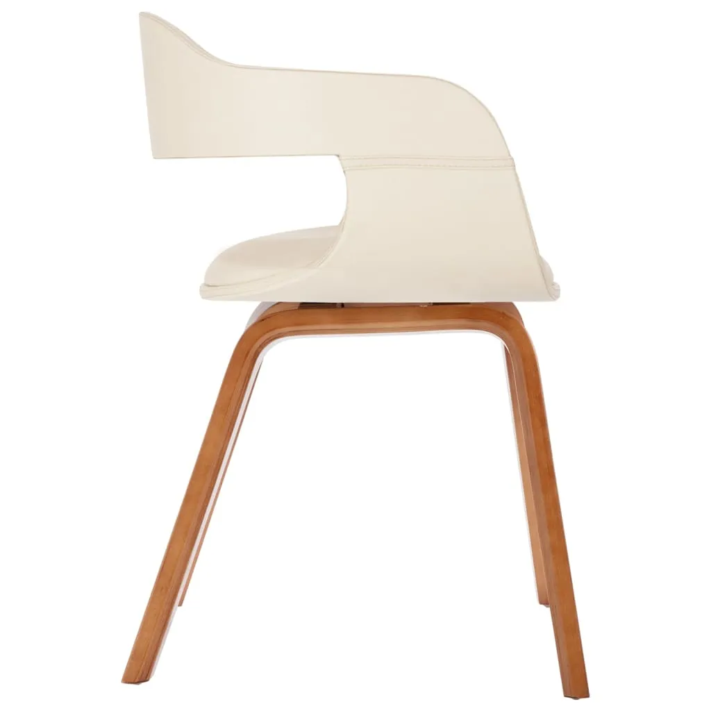 Dining Chair with Bentwood and Faux Leather Side Chair for Kitchen