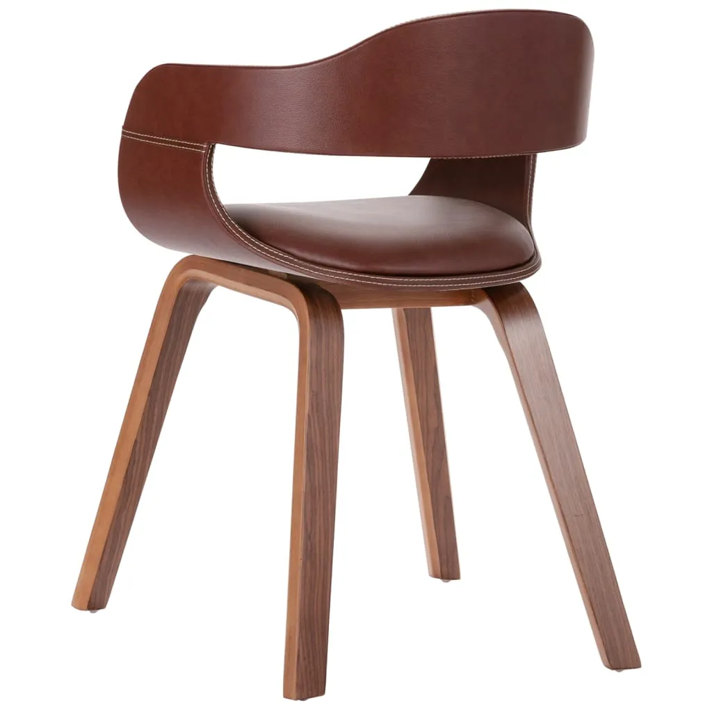Dining Chair with Bentwood and Faux Leather Side Chair for Kitchen
