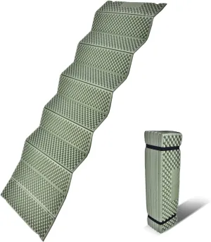 Dioche Camping Foam Mat, Outdoor Foldable Foam Sleeping Pad, Waterproof Mattress, Camping, Park & Festival Outdoor Blanket (Green)