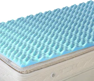 DMI Foam Mattress Topper, Egg Crate Foam Pad, Mattress Pad and Bed Topper for Support, Air Circulation, Pressure Relief and Weight Distribution, Twin Size Mattress, 33 x 72 x 2,Blue