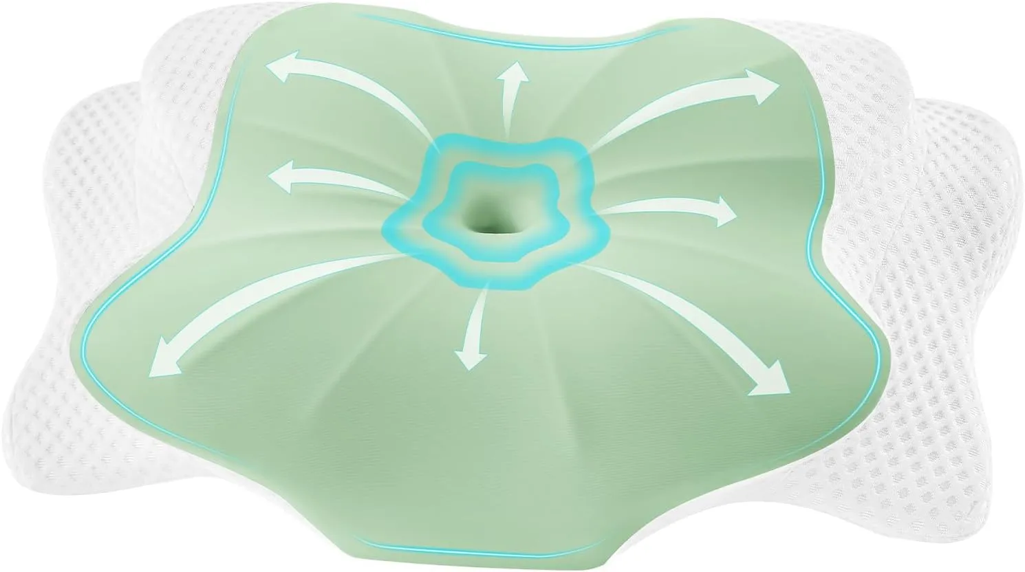 DONAMA Cervical Pillow for Sleeping, Contour Memory Foam Pillow for Neck and Shoulder Support, Ergonomic Neck Pillow for Side Back Stomach Sleepers, Bed Pillows with Cooling Silk Pillowcase