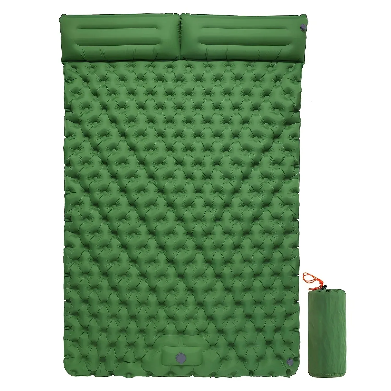 Double Inflatable Sleeping Mattress with Built-in Pillow Pump