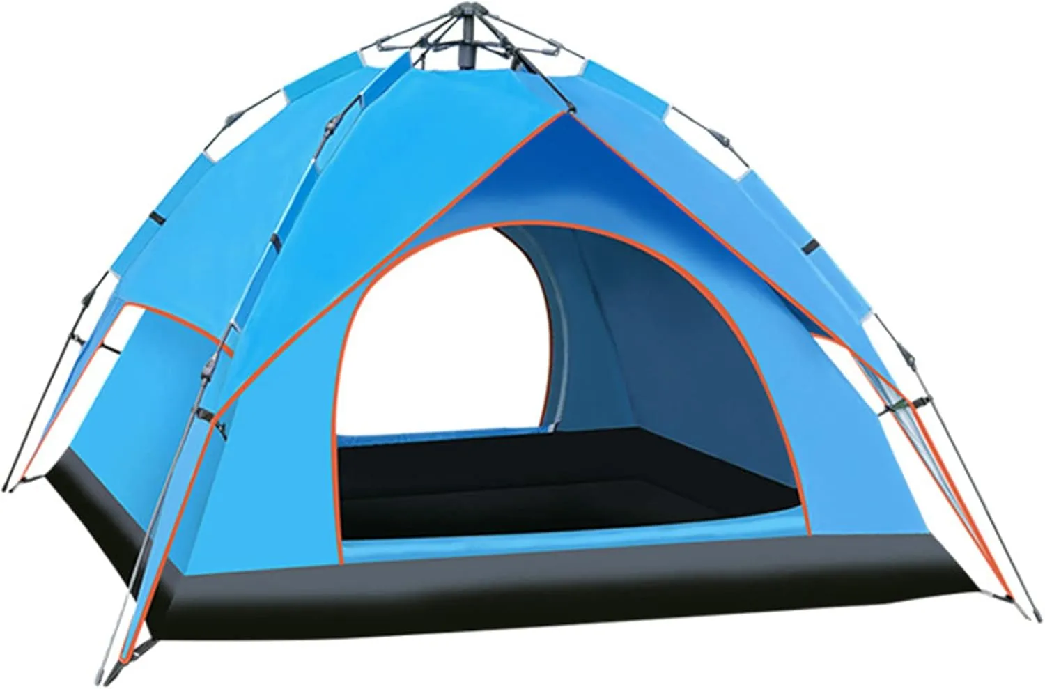 Double Layer Waterproof Dome Tent for 3 Person, Automatic Pop Up Backpacking Tent with Carry Bag, Sun Shelter Beach Weatherproof, for Camping Hiking Traveling