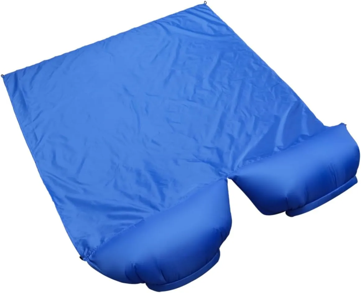 Double Person Inflatable Sleeping Pad Oxford Waterproof Mat Nails for Stability for Beach Outdoor Travel