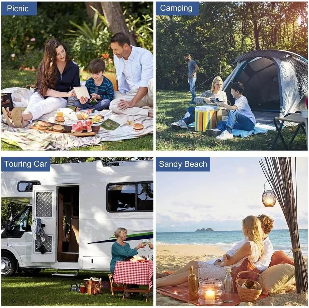 Double Self Inflating Camping Mat Portable Foldable Inflatable Mattress with Bag Folding Foot Pump Sleeping Roll Mats (b)
