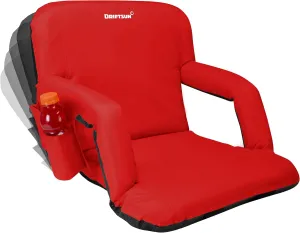 Driftsun Stadium Seats with Back Support, Deluxe Bleacher Chairs with Support Cushion, Padded Seats with Waterproof Chair