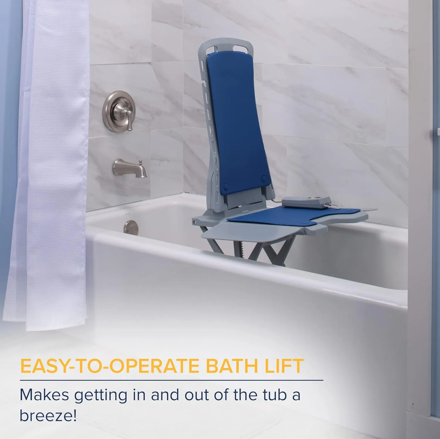 Drive Medical 477150312 Whisper Bath Lift Chair, Blue