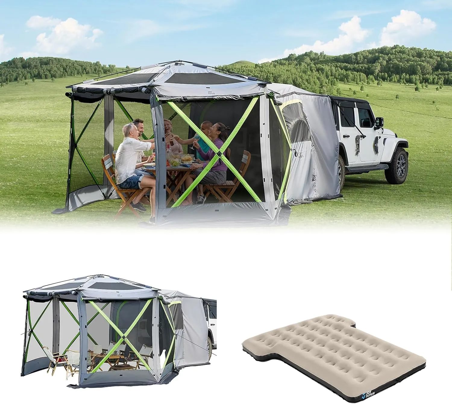 Dual-Use Pop up SUV Tent   SUV Air Mattress