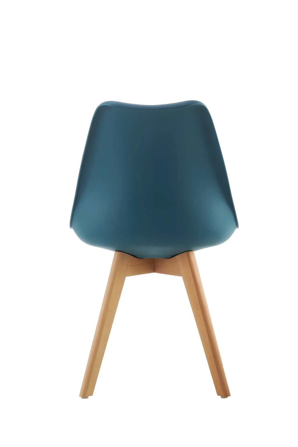 Eames Style Dining Chairs Teal with padded seat