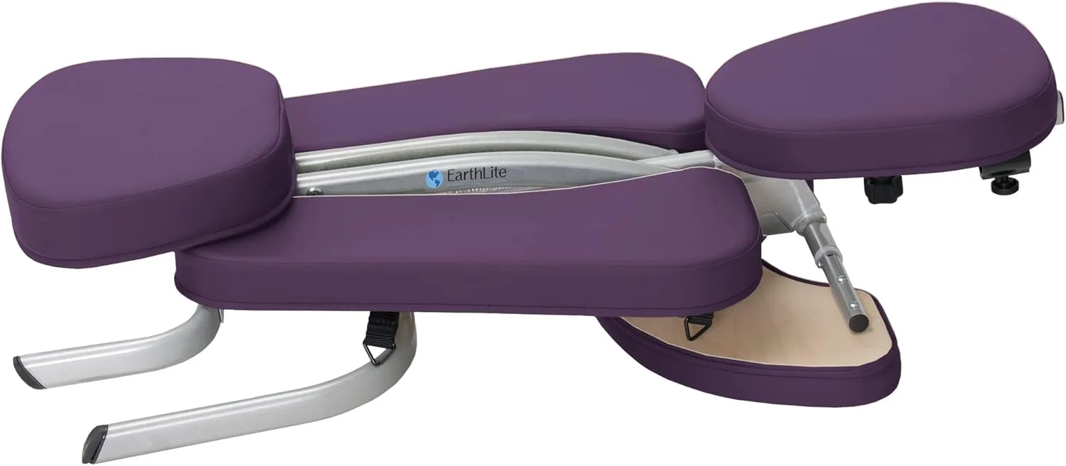 EARTHLITE Portable Massage Chair Package VORTEX - Portable, Compact, Strong and Lightweight incl. Carry Case, Sternum Pad & Strap (15lbs)