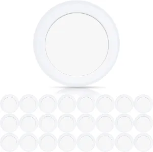 ECOELER 24 Pack 6 Inch LED Flush Mount Disk Downlight, 16.5W, 3000K Warm White, 1000Lm, Hardwire 4/6" Junction Box or Recessed Can, Dimmable Recessed Retrofit Ceiling Fixture, ETL Listed