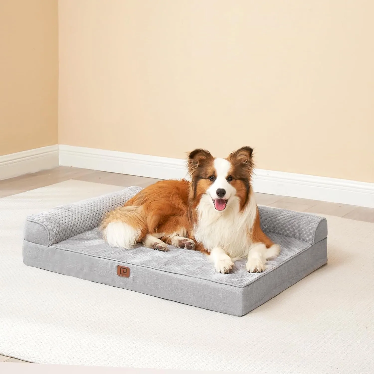 EHEYCIGA Memory Foam Dog Bed XLarge Sized Dogs, Extra Large Dog Bed Orthopedic with Washable Removable Cover, Waterproof XL Pet Bed Couch for Crate, 41x27x6 Inches, Grey