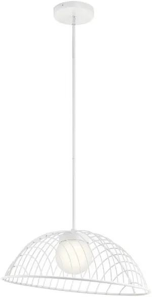 Elan 84095WH Clevo Pendant, 1-Light LED 11 Watts, White