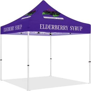 Elderberry Syrup Pop Up Tent Canopy, ABLEM8CANOPY 10x10 Heavy Duty Outdoor Canopy Tent for Elderberry Syrup Business with Wheeled Travel Bag