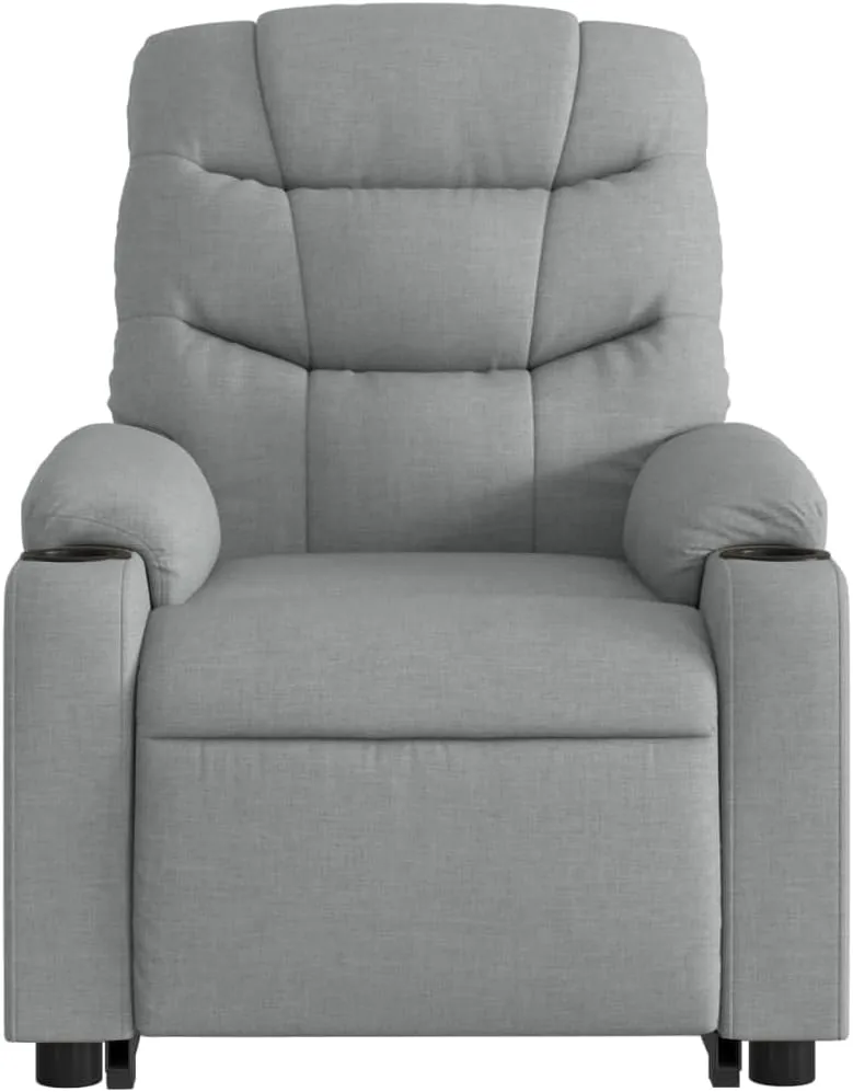 Electric Stand up Massage Recliner Chair Light Gray FabricLounge Chair Comfy Chair Living Room Chair Suitable for Decks, Living Rooms, and patios.