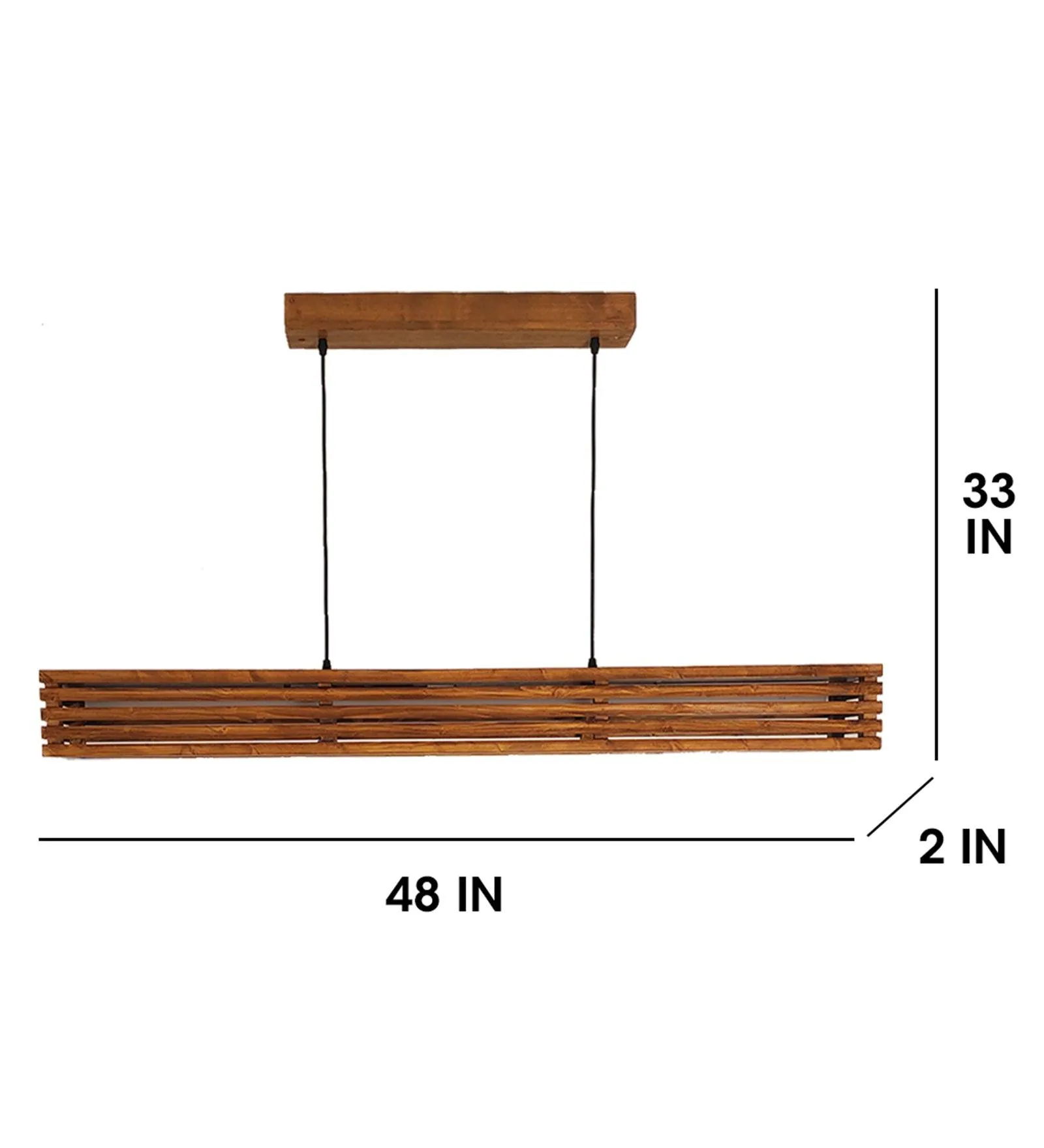 Elegant Baton Brown LED Hanging Lamp | Chic Pendant Light