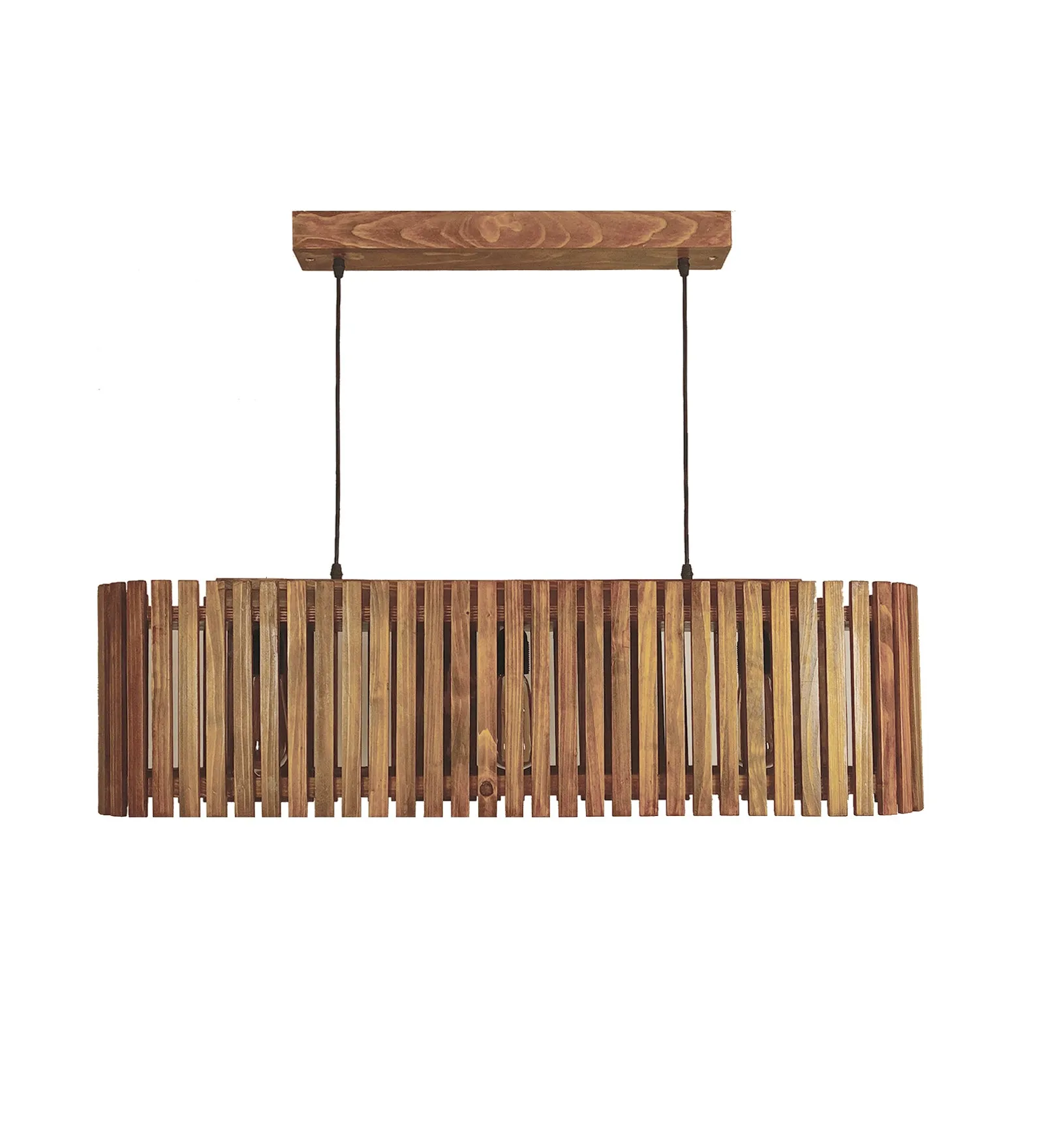 Elora 36 Centrum Brown Wooden 3 Series Hanging Lamp