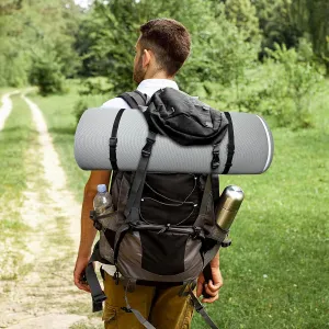 Enhance Comfort for Outdoor Adventures with Foldable Memory Foam Mattress, Water-Resistant Cover, RVs and Guest Rooms, Grey