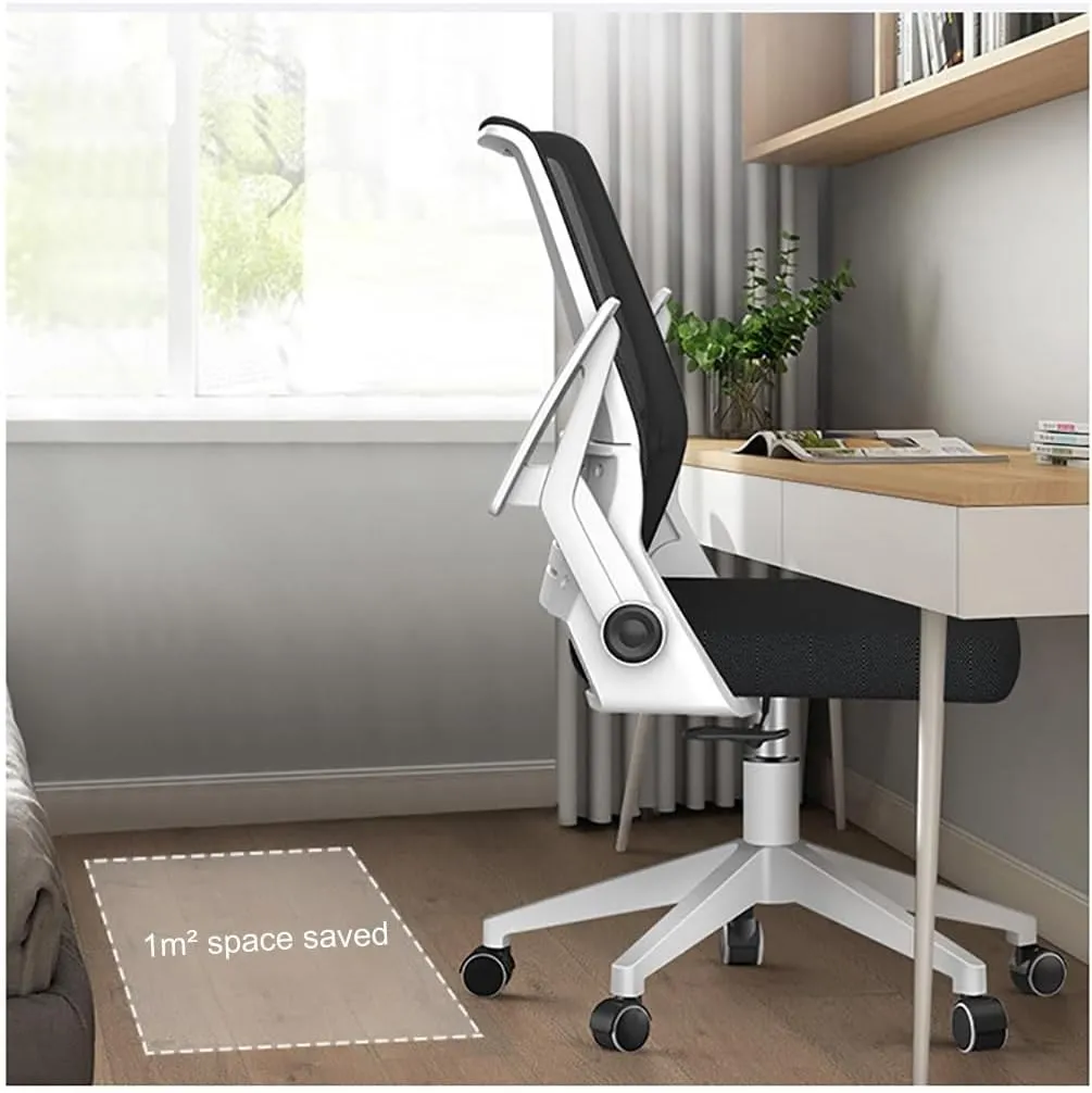 Ergonomic Mesh Chair with Adjustable Height and Lumbar Support Swivel Lumbar Support Desk Computer Chair,Home Office Chair,with Flip up Armrests, for Conference Room (Size : B)