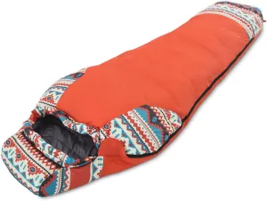 Ethnic Exotic Mummy Sleeping Bags for Adults 5lbs Cold Weather Outdoor Camping Sleeping Bag Length 220 cm/86.5" Compact Sleeping Bag with Compression Bag (Color : Orange)