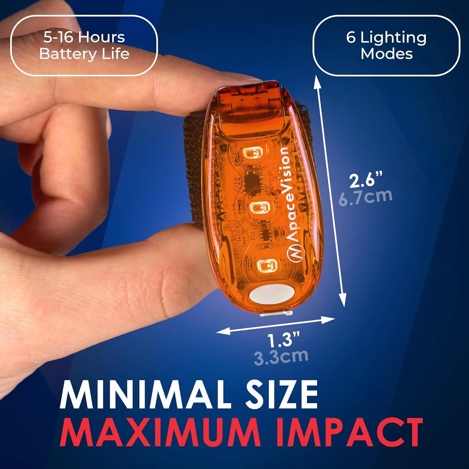 EverLightFX USB Rechargeable LED Safety Light (2 Pack) by Apace - Super Bright Bike Tail Light Works Brilliantly as Running Light for Joggers, Pets, Bicycle Strobe or Rear Clip On Lights