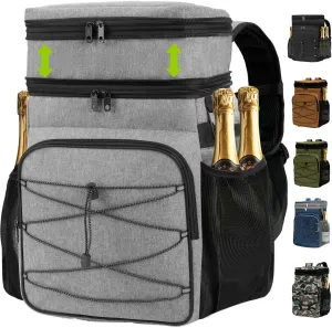 Expandable Backpack Coolers Insulated Leak Proof - 36/48 Cans Double Deck Cooler Backpack Waterproof - Soft Lightweight Portable Cooler Bag for Beach Picnic Camping Men and Women