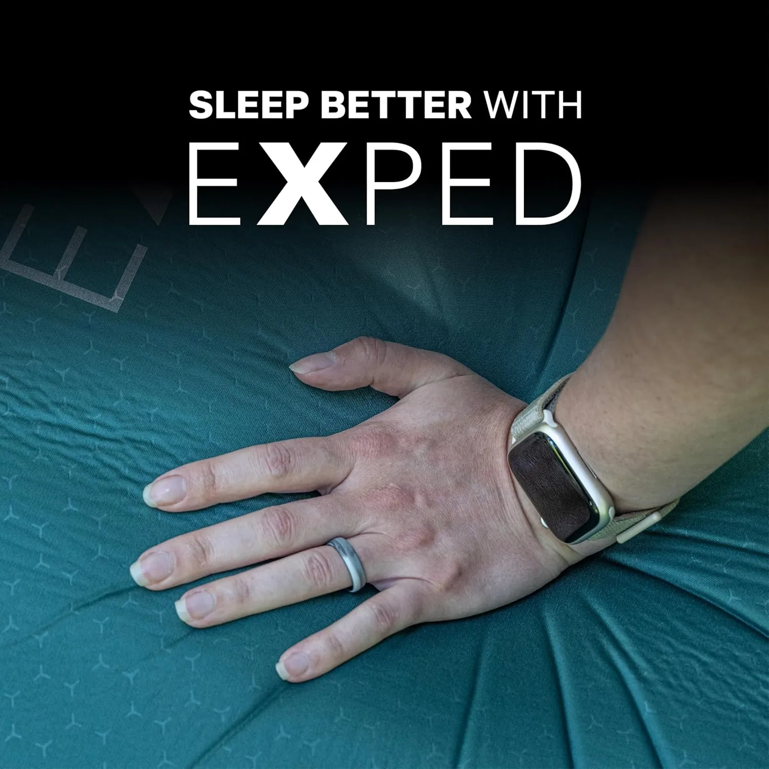 Exped MegaMat Duo Queen - Self Inflating Soft Car Sleeping Mat, 4” Foam Pad, Pump Included