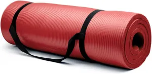 Extra Thick Yoga Mat, 5/8 Inch (16 mm) with No Stick Ridge - Non-Slip Grip Foam Cushion Aid with Carrying Strap for Workouts or Physical Therapy