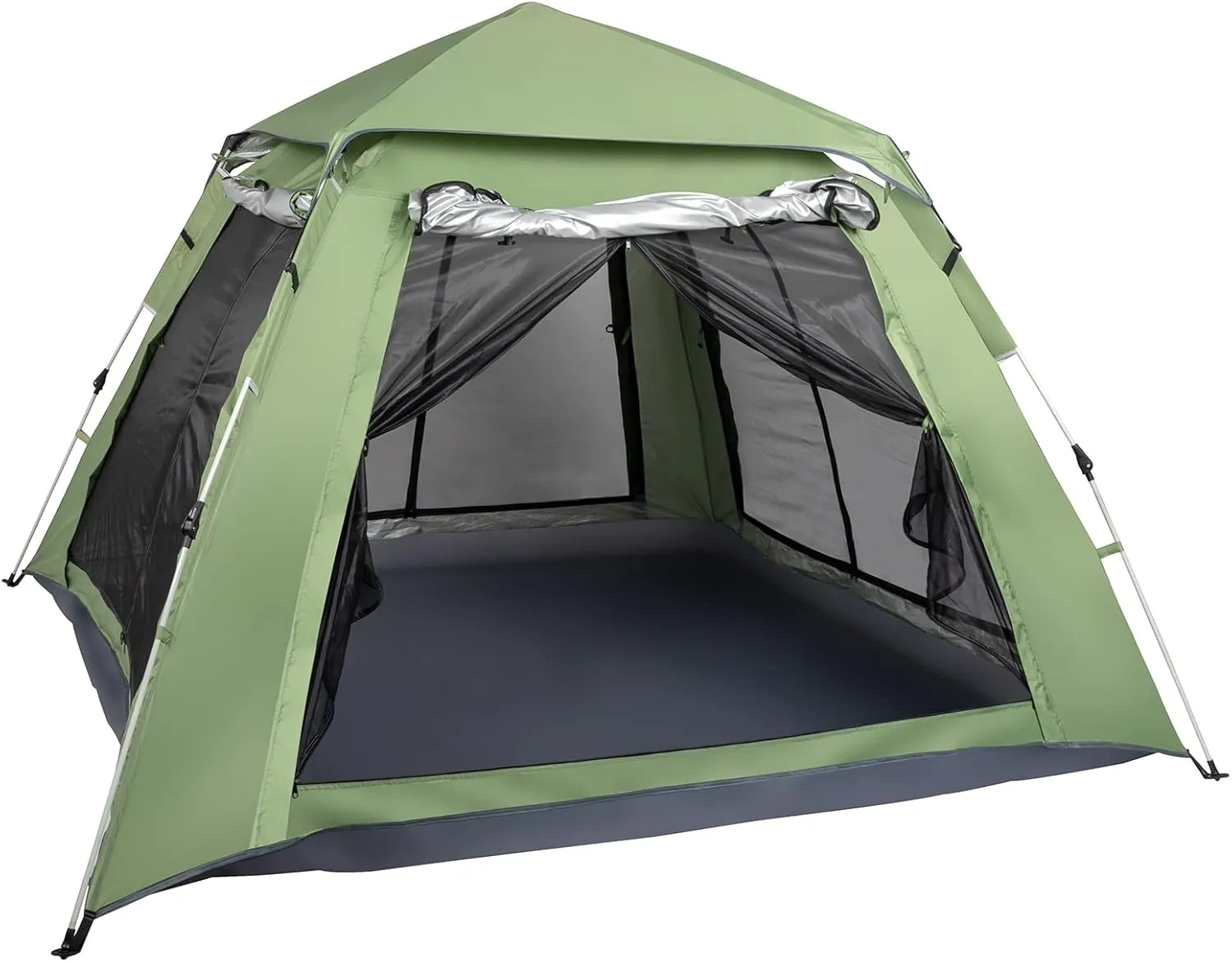 Family Cabin Tents,4-Person Quick Open Family Camping Tent,Lightweight Automatic Pop Up Quick Shelter Camping Hiking Tent for Backpacking, Hiking, or Beach
