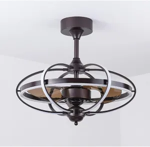 Fan Hanging Lights Silent Ceiling Fan with Lights LED Built-in Fan Blade Home Ceiling Fan Light Fan Light (D: 60CM, H: 55CM)
