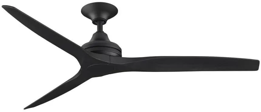 Fanimation Spitfire - 3 Blade Ceiling Fan - 12 Inches Tall and 60 Inches Wide, Black Finish - Black Blade Color