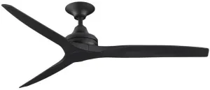 Fanimation Spitfire - 3 Blade Ceiling Fan - 12 Inches Tall and 60 Inches Wide, Black Finish - Black Blade Color