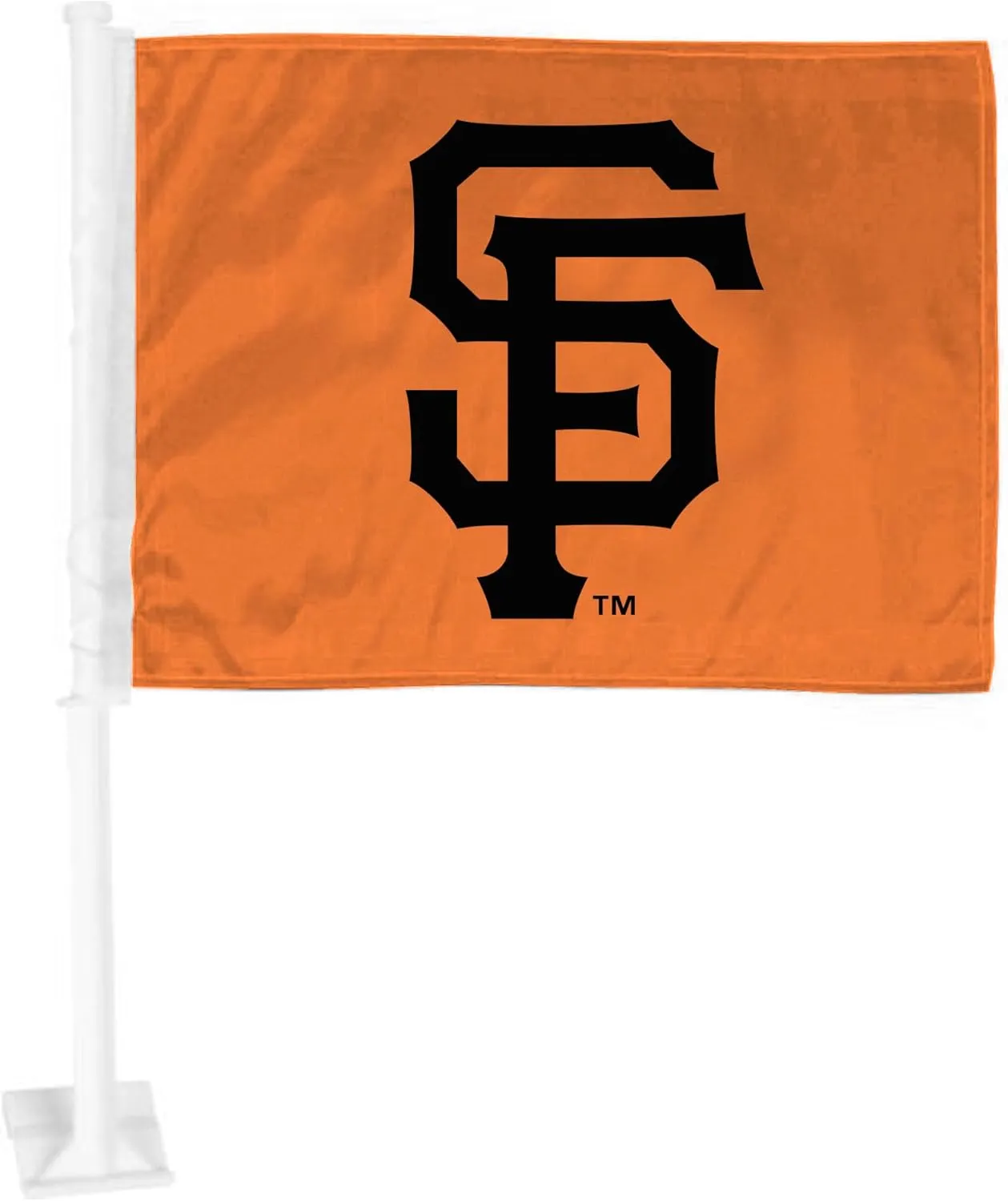 FANMATS 41379 MLB - San Francisco Giants Single Car Flag | Orange Flag with White Pole | 11x14in | Giants Primary Logo