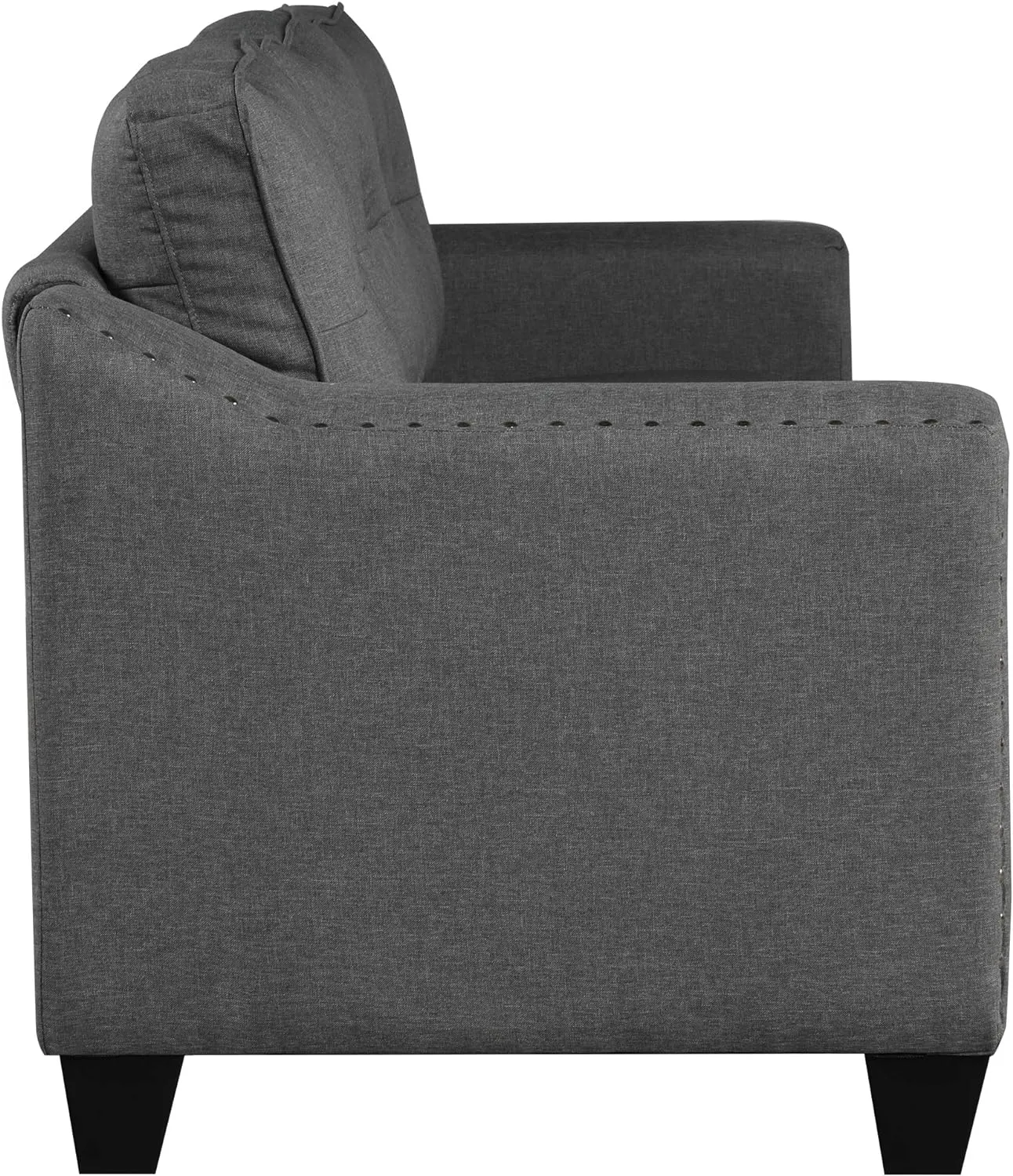 FANYE 3 Pieses Living Room Sofa Sets Linen Blend Button Tufted Retro Sofa&Couch Include 3 Seaters Couch, Loveseat and Armchair with Waved Armrests and Nailhead Decor for Home Apartment Office
