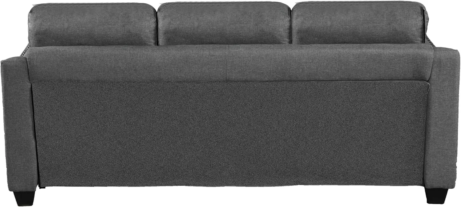 FANYE 3 Pieses Living Room Sofa Sets Linen Blend Button Tufted Retro Sofa&Couch Include 3 Seaters Couch, Loveseat and Armchair with Waved Armrests and Nailhead Decor for Home Apartment Office