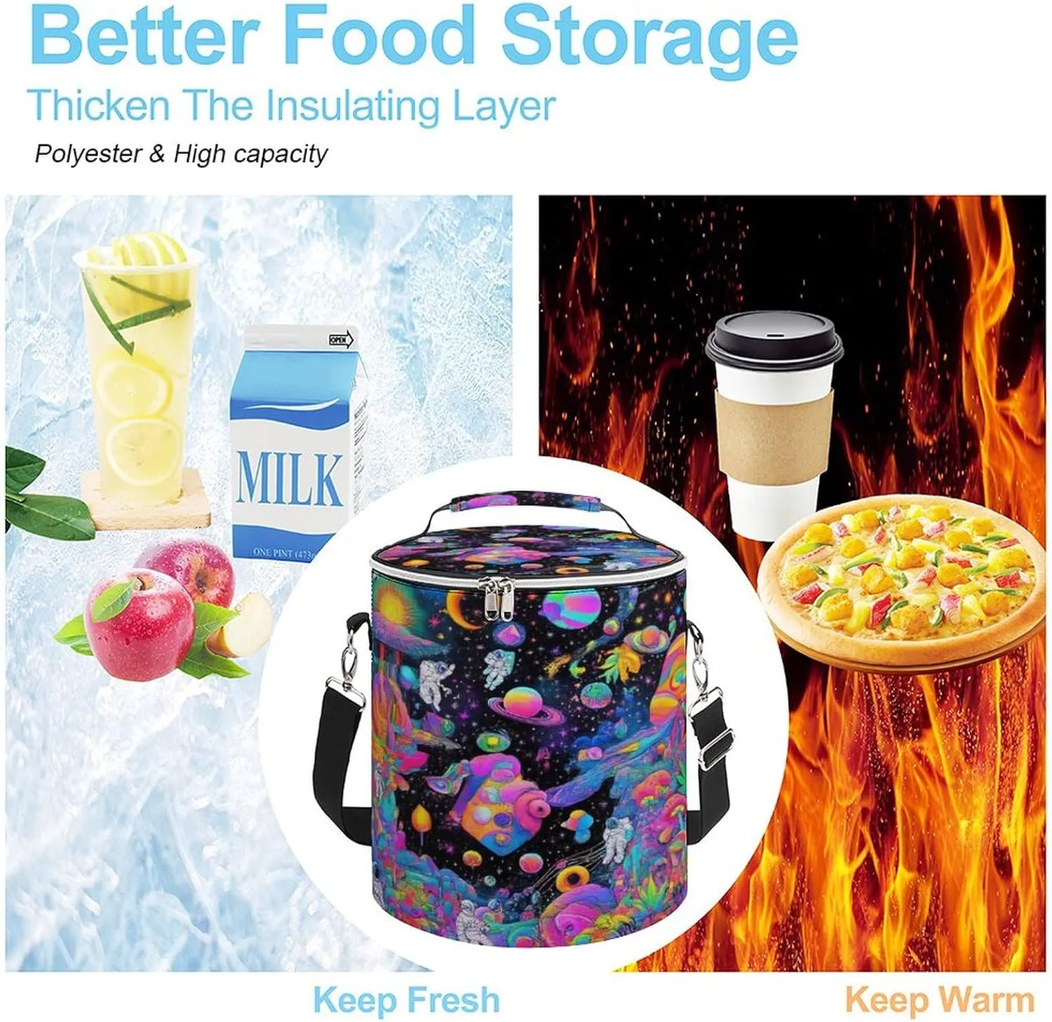 Fashion Waterproof Cooler Backpack, Large Capacity Insulated Cooler Bag for Camping