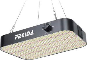 FECiDA Dimmable LED Grow Light 12000 Lumen 130 Watt, 2025 Best 2x2ft Grow Tent Light, IR Included Full Spectrum Plant Growing Lamps for Indoor Plants with Daisy Chain Function, Quiet Built-in Fan