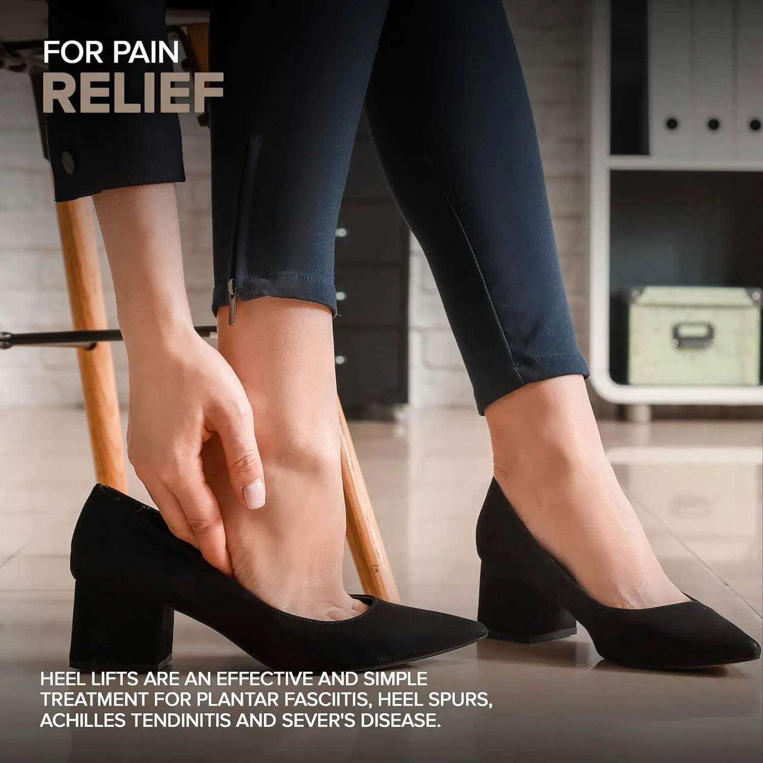 Felt Heel Cushion Pad 1/4" with Adhesive for Pain Relief - 4 Pairs