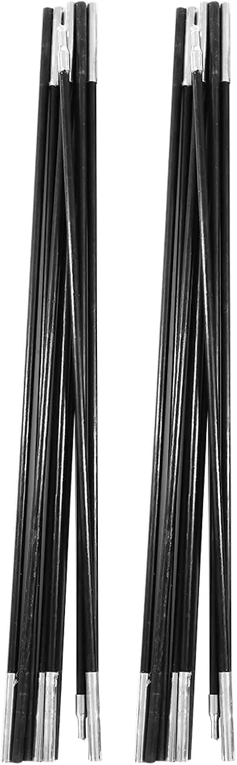 Fiberglass Camping Tent Pole Bars Outdoor Support Rods Awning Frames Kit Lightweight Sturdy Portable Camping Gear