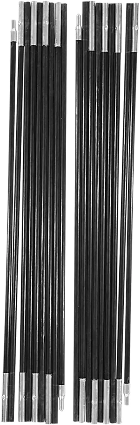 Fiberglass Tent Poles, 4.9M, 2 Lightweight Universal Poles for Awnings, Camping Hiking Accessories