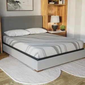 Firm Twin XL Gel Memory Foam Mattress for Comfortable Sleep, Performance Heat Wicking Fabric, High Density Comfort Layer, Gray