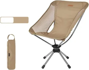 Fishing Chair Portable Ultralight Folding Moon Chair Aluminium Alloy Foldable Stool Swivel Chair. (Color : Black, Size : 71 40 50cm) (Black 714050cm)
