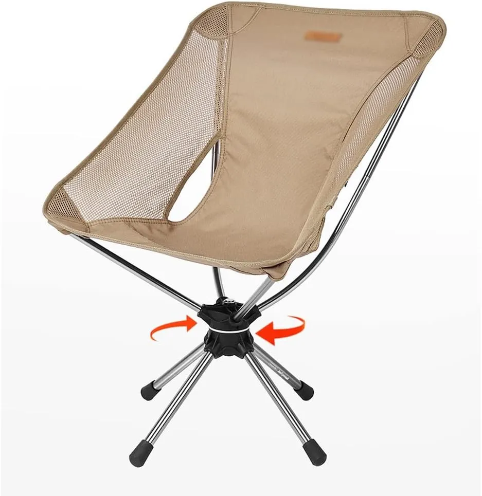 Fishing Chair Portable Ultralight Folding Moon Chair Aluminium Alloy Foldable Stool Swivel Chair. (Color : Black, Size : 71 40 50cm) (Black 714050cm)