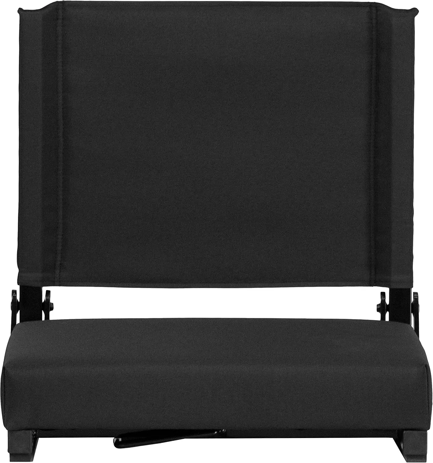 Flash Furniture Grandstand Portable Stadium Seat for Bleachers or Benches, Folding Padded Stadium Chair with Carrying Handle, 500 lb. Weight Capacity, Black